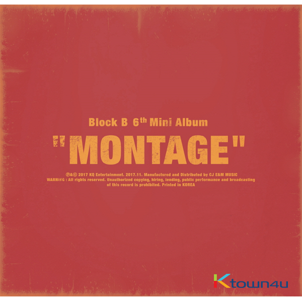 jp.ktown4u.com : Block B - Mini Album Vol.6 [MONTAGE]