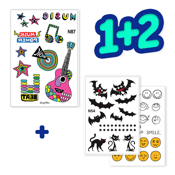 jp.ktown4u.com : ☆1+2+2Event!☆ Colorful Fashion Tattoo1