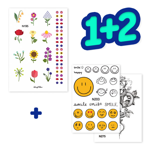 jp.ktown4u.com : ☆1+2+2Event!☆ Flower Tattoo8 etc. [3types]