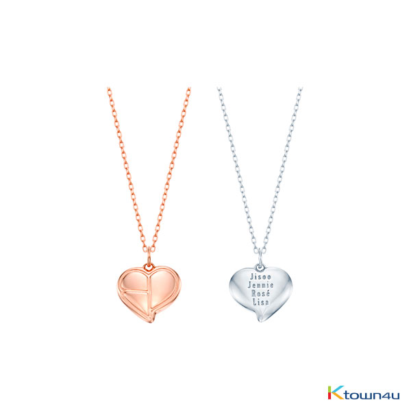 jp.ktown4u.com : [KIND] BLACKPINK - HEART LOGO SILVER NECKLACE