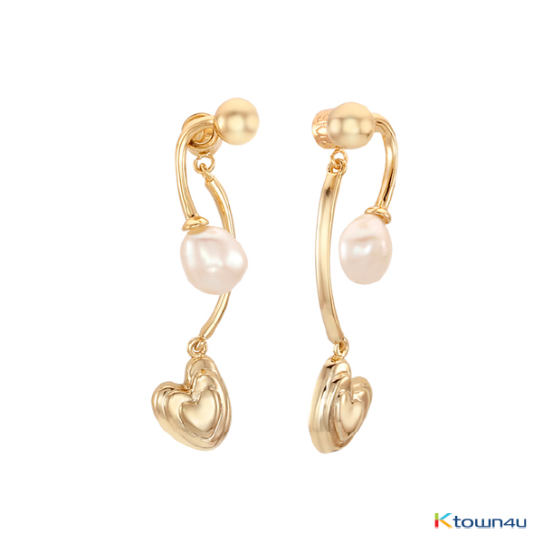 ピアス [Rita monica] PEBBLE HEART LINE EARRINGS jp.ktown4u.com : [RITA MONICA] PEBBLE HEART 2 WAY EARRINGS