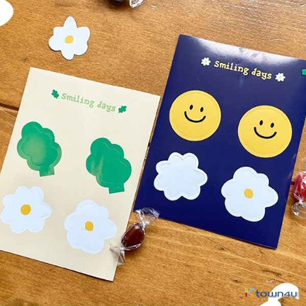jp.ktown4u.com : Smiling days Removable Sticker SET_daisy smile 5p