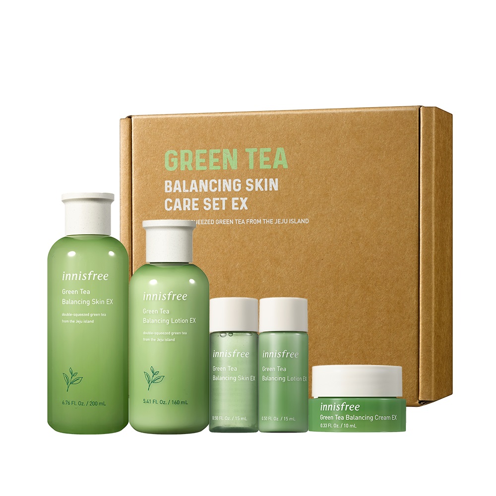jp.ktown4u innisfree Green Tea Balancing Skin Care Set EX