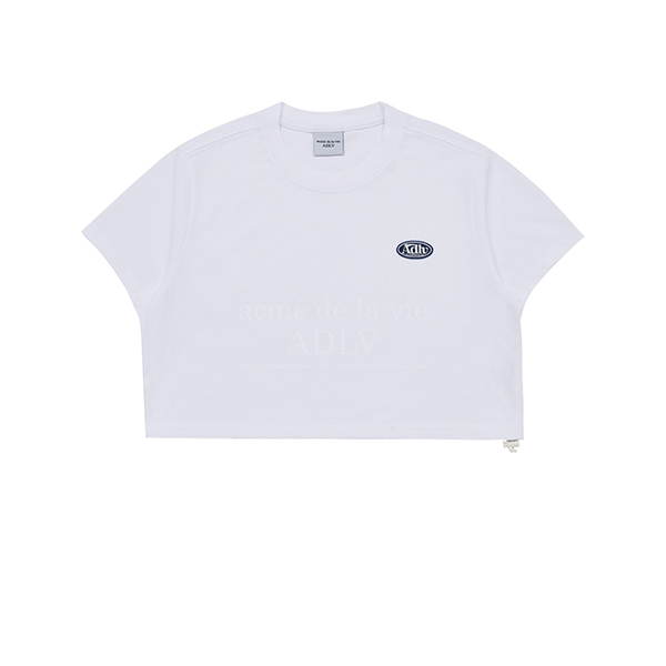 【ADLV】 ROUNDING SYMBOL LOGO SHORT SLEEVE T-SHIRT / 追跡付 jp.ktown4u.com : ADLV Circle Wappen Crop Short Sleeve T