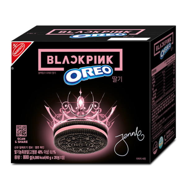 jp.ktown4u.com : OREO x BLACKPINK Strawberry Cream Black ver. 800g*1EA