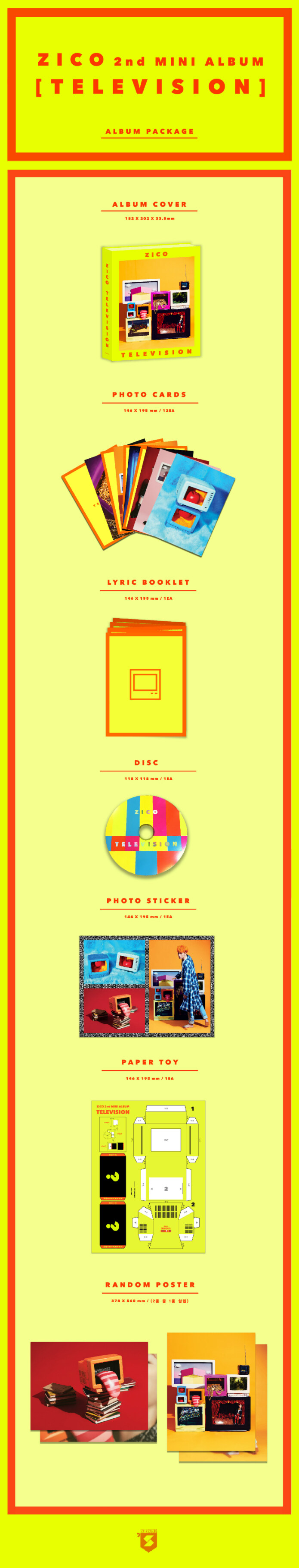 Block B ZICO KOZ会員 初回特典 グッズ jp.ktown4u.com : Block B : ZICO - ミニアルバム 2集 [TELEVISION]