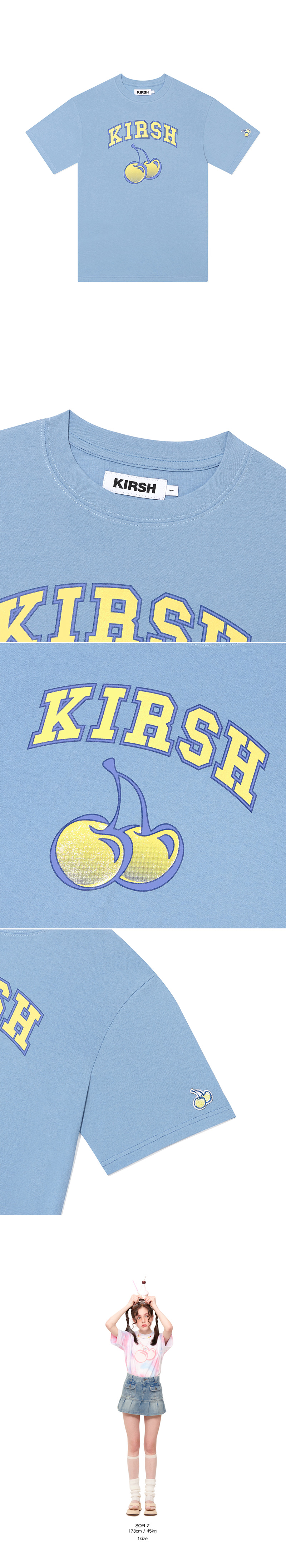 ★KIRSH★ Kirsch Plain Cherry Arch Logo T-Shirt Ivory MUSINSA | KIRSH Kirsch Plain Cherry Arch Logo T-Shirt [White]