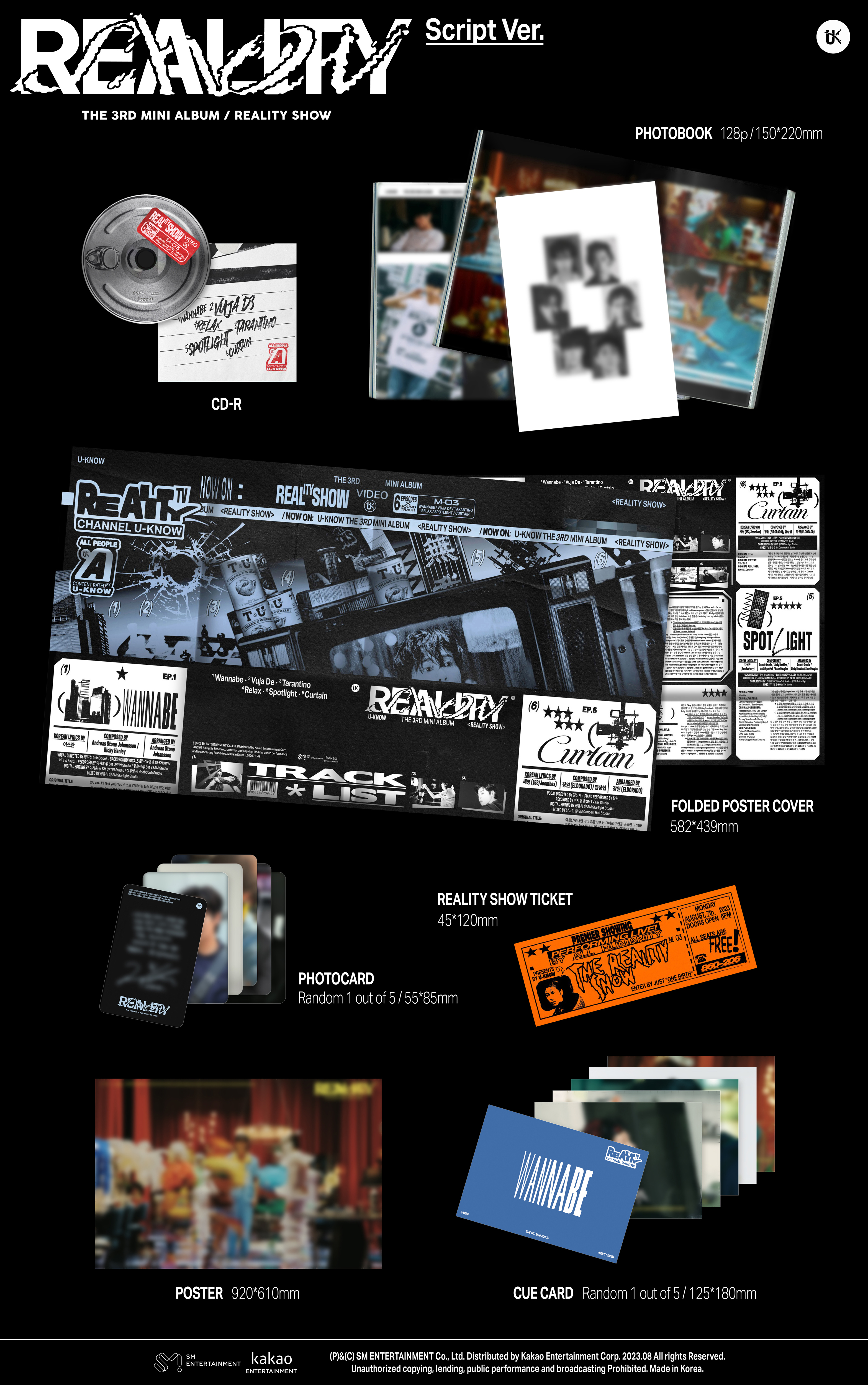 jp.ktown4u.com : U-KNOW - ミニアルバム3集 [Reality Show] (Script Ver.)