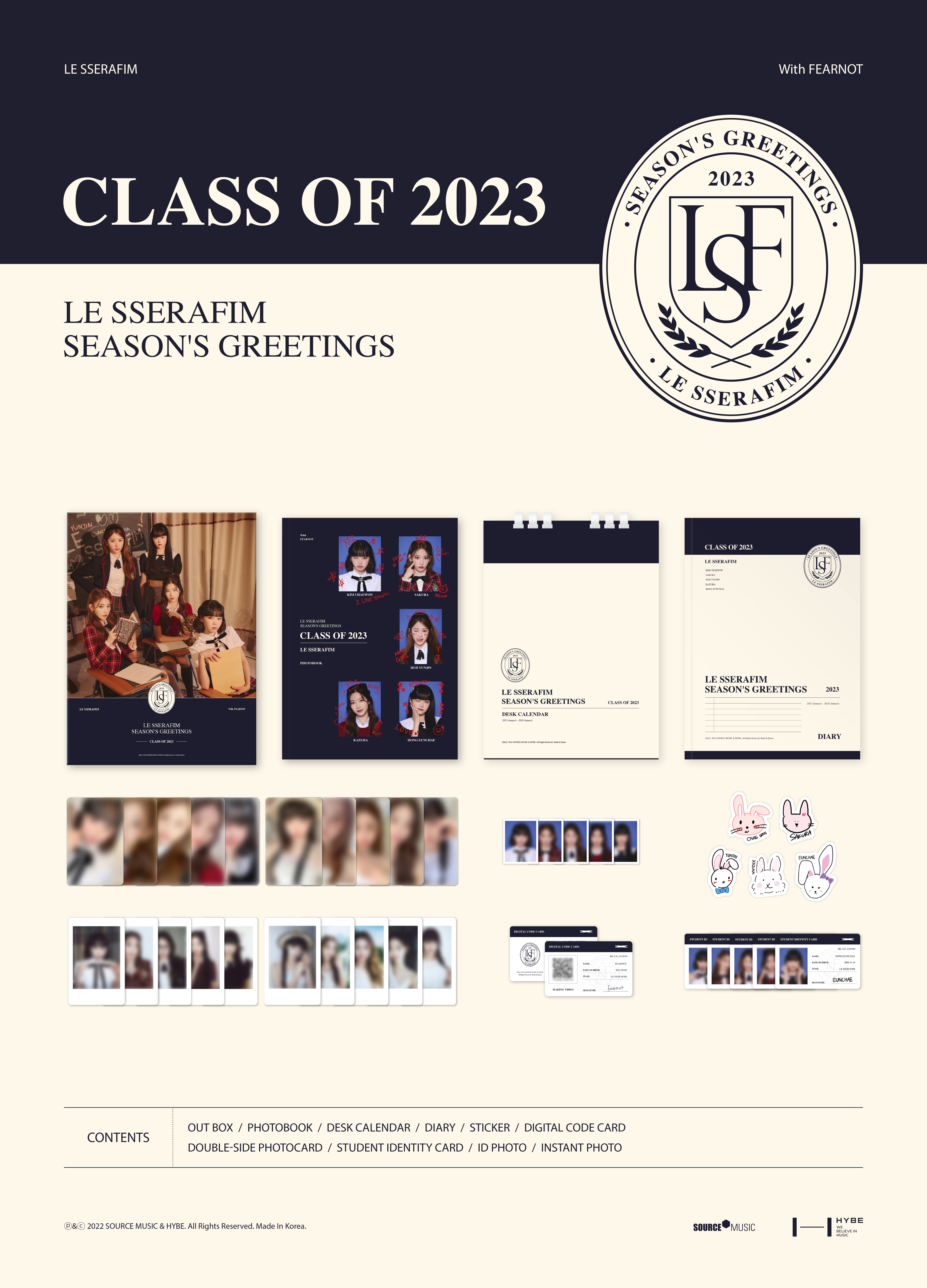 jp.ktown4u.com : LE SSERAFIM - 2023 SEASON'S GREETINGS
