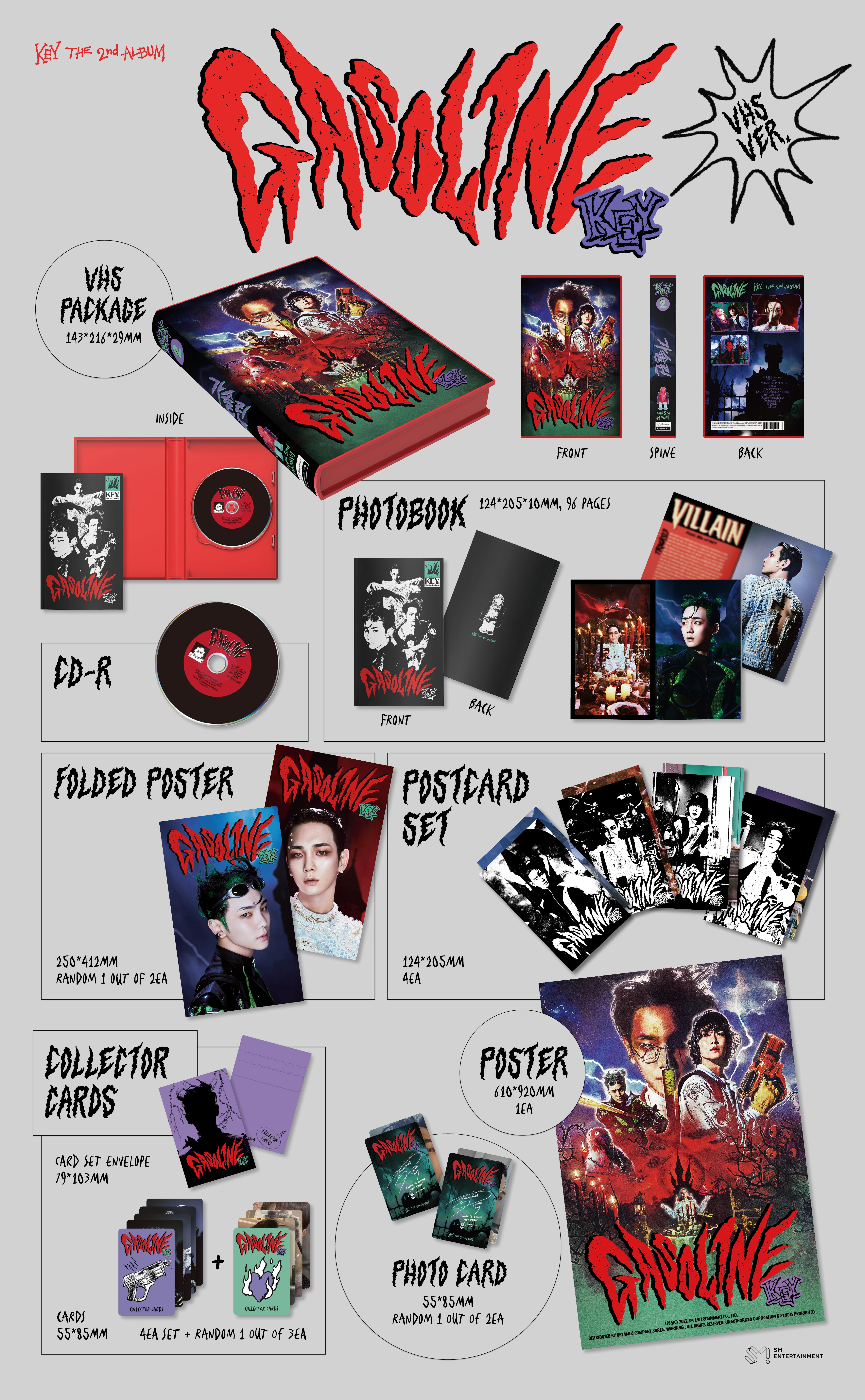 jp.ktown4u.com : Key - 正規アルバム 2集 [Gasoline] (VHS Ver.)